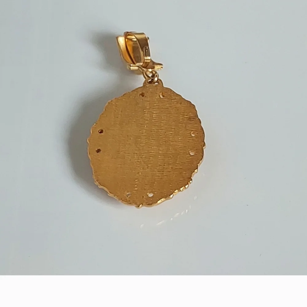 Vintage Cameo Necklace 2" – Gold Frame, Westerncore Cottagecore Chic - Picture 3 of 6